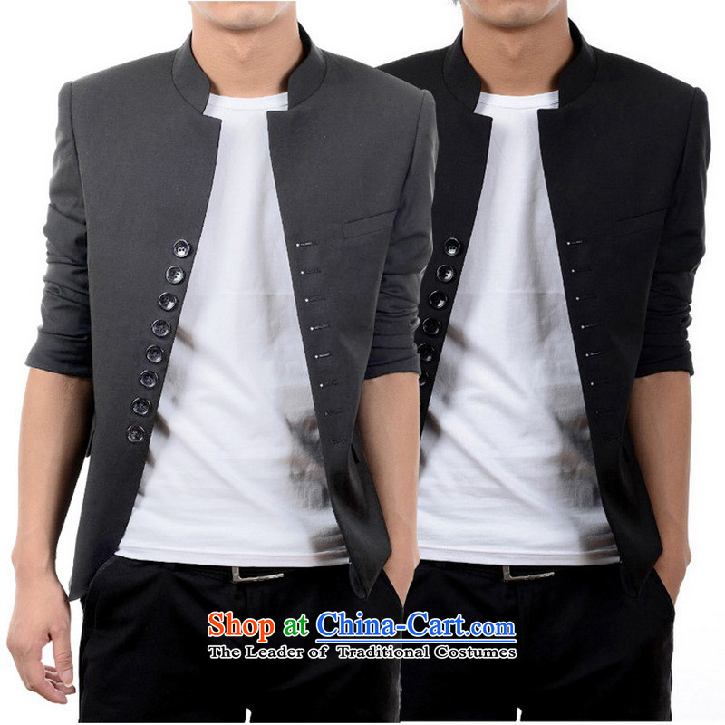 There is a on the 2015 Youth Yi fashion trend retro-man 8 Chinese tunic suit collar detained men black 180/96(XL),UYUK,,, shopping on the Internet