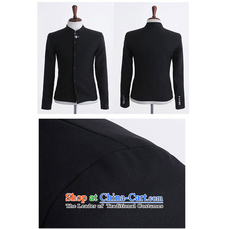 Dan Jie Shi 2015 new Korean Street Cool Men Chinese tunic preppy men's jackets and Sau San boys Chinese tunic jacket coat Black Hair? (thick) M, lint-free Dan Jie Shi (DAN JIE SHI) , , , shopping on the Internet