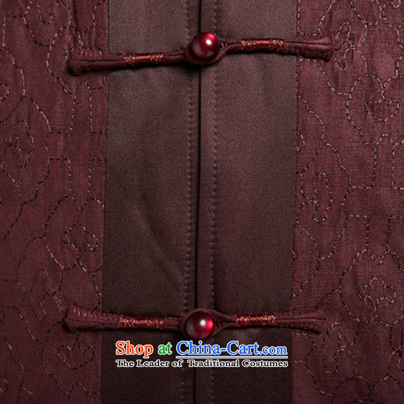 Fudo de Tang dynasty upscale2 macro men of Chinese cotton vest folder embroidery stitching wire-wound China wind special wine red 2XL, de fudo shopping on the Internet has been pressed.