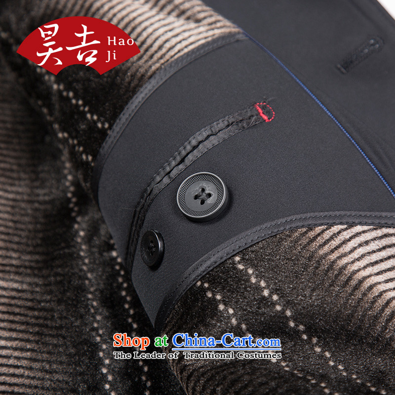 In spring and autumn, ho older men Chinese tunic kit installed father of older persons men Zhongshan service Tang Jacket (black) 76(180), Ho, lint-free shopping on the Internet has been pressed.