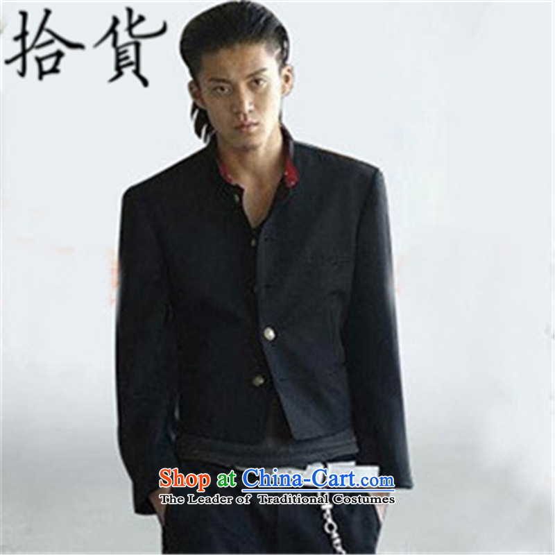 Pick the 2015 autumn and winter new blood of the colleges and universities at the suit of small school uniform Oguri Syun Source Analysis of Chinese tunic suit short retro leisure suit black men , L, pickup (shihuo) , , , shopping on the Internet