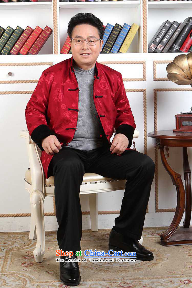 In accordance with the fuser retro ethnic autumn and winter trendy new) Older Men's Mock-Neck single row detained two-sided wear father replacing Tang jackets D - 1 black and red 3XL /2388# picture, prices, brand platters! The elections are supplied in the national character of distribution, so action, buy now enjoy more preferential! As soon as possible.