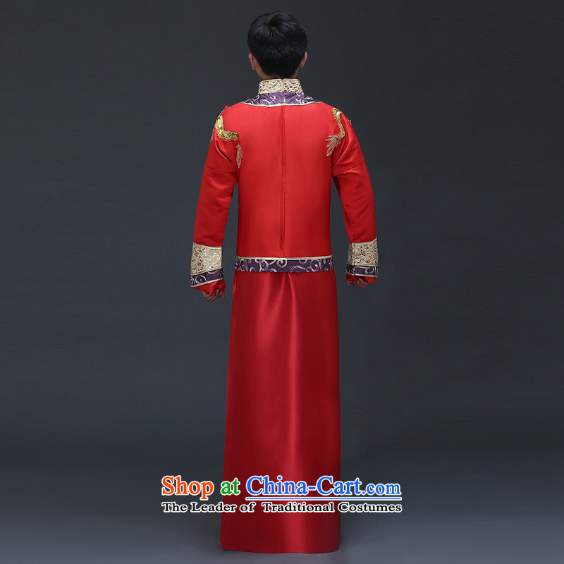 Miss Cyd Wo Service Time Syrian men and chinese bridegroom wedding dress for winter bows Tang Dynasty style robes and Phoenix services use classical red autumn marriage solemnisation red XS, Syria has been pressed time shopping on the Internet