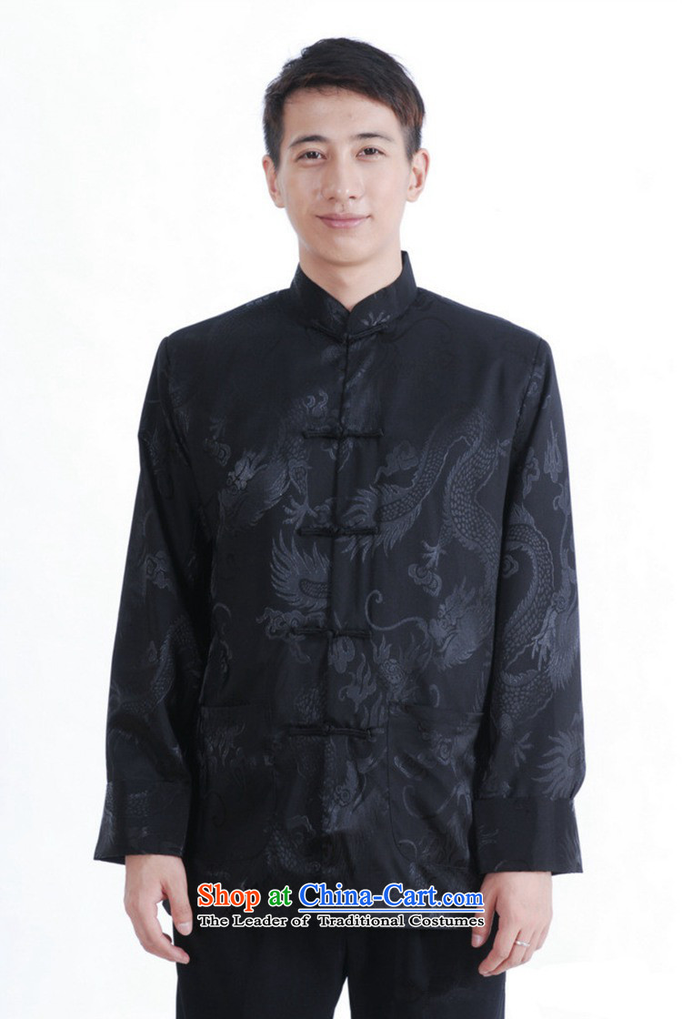 In accordance with the consultations Chinese Antique gel blouses Mock-neck dragon design suit load father Tang jacket over life will /M1145# ancient black 2XL Photo, prices, brand platters! The elections are supplied in the national character of distribution, so action, buy now enjoy more preferential! As soon as possible.