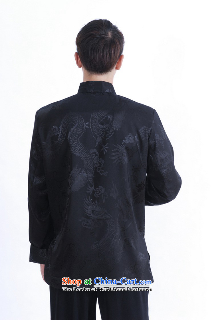 In accordance with the consultations Chinese Antique gel blouses Mock-neck dragon design suit load father Tang jacket over life will /M1145# ancient black 2XL Photo, prices, brand platters! The elections are supplied in the national character of distribution, so action, buy now enjoy more preferential! As soon as possible.