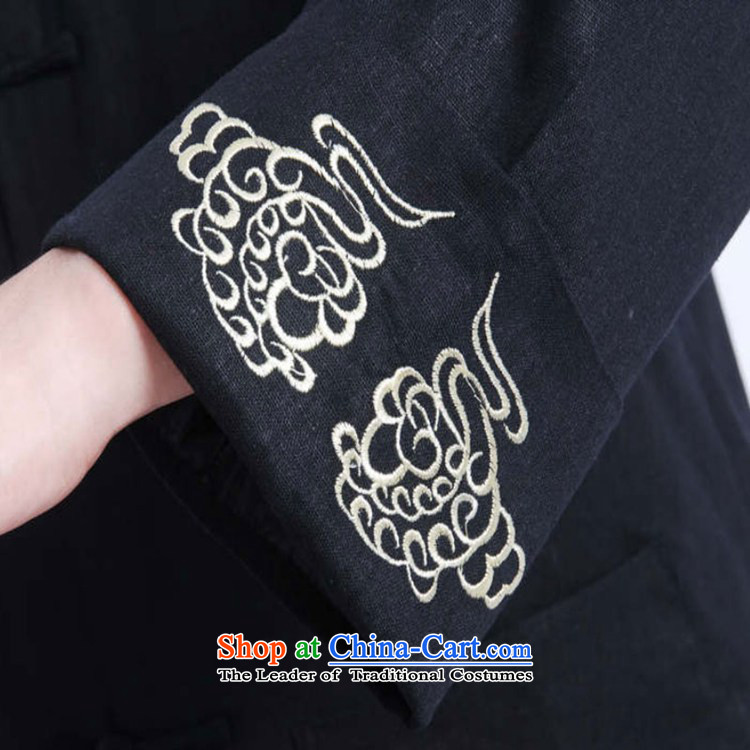 In accordance with the fuser retro Chinese improved men Tang blouses collar embroidery in older father replacing Tang jackets /M1121# ancient costumes black 2XL Photo, prices, brand platters! The elections are supplied in the national character of distribution, so action, buy now enjoy more preferential! As soon as possible.