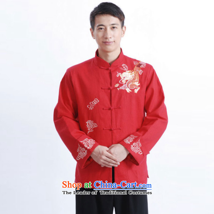 In accordance with the fuser retro ethnic Chinese men Tang blouses father replacing Tang jacket over life will ancient /M1122# 3XL red picture, prices, brand platters! The elections are supplied in the national character of distribution, so action, buy now enjoy more preferential! As soon as possible.