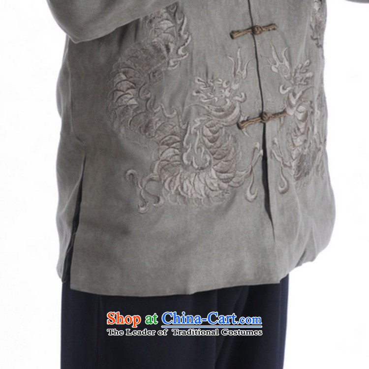 In accordance with the fuser retro ethnic Chinese male Tang blouses collar double dragon embroidery in older father replacing Tang jackets /M1146# ancient costumes green XL Photo, prices, brand platters! The elections are supplied in the national character of distribution, so action, buy now enjoy more preferential! As soon as possible.