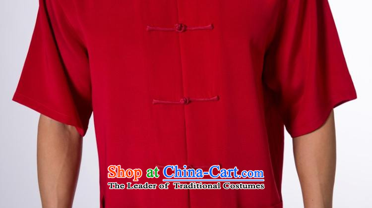 The dispatch of China wind heavyweight silk short-sleeved T-shirt Chinese summer wedding dresses high-end distinguished Tang dynasty male red T-shirt heavyweight silk short-sleeved 3XL   new pre-sale three days to send out a picture, prices, brand platters! The elections are supplied in the national character of distribution, so action, buy now enjoy more preferential! As soon as possible.