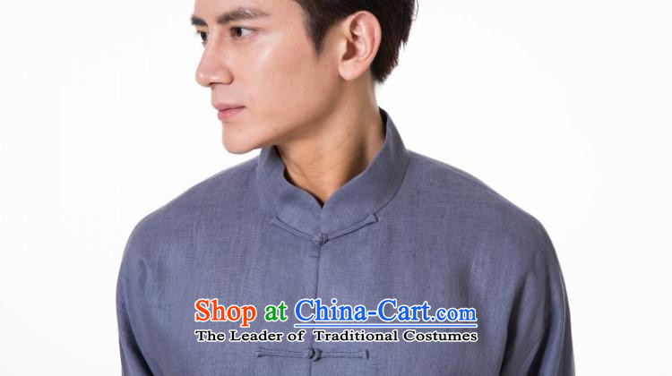 The dispatch of Tang dynasty China wind men linen clothes retro of long-sleeved single sleeveless shirt collar disc buttoned, new pre-sale possession of long-sleeved blue linen single Yi  New 2XL pre-sale three days to send out a picture, prices, brand platters! The elections are supplied in the national character of distribution, so action, buy now enjoy more preferential! As soon as possible.