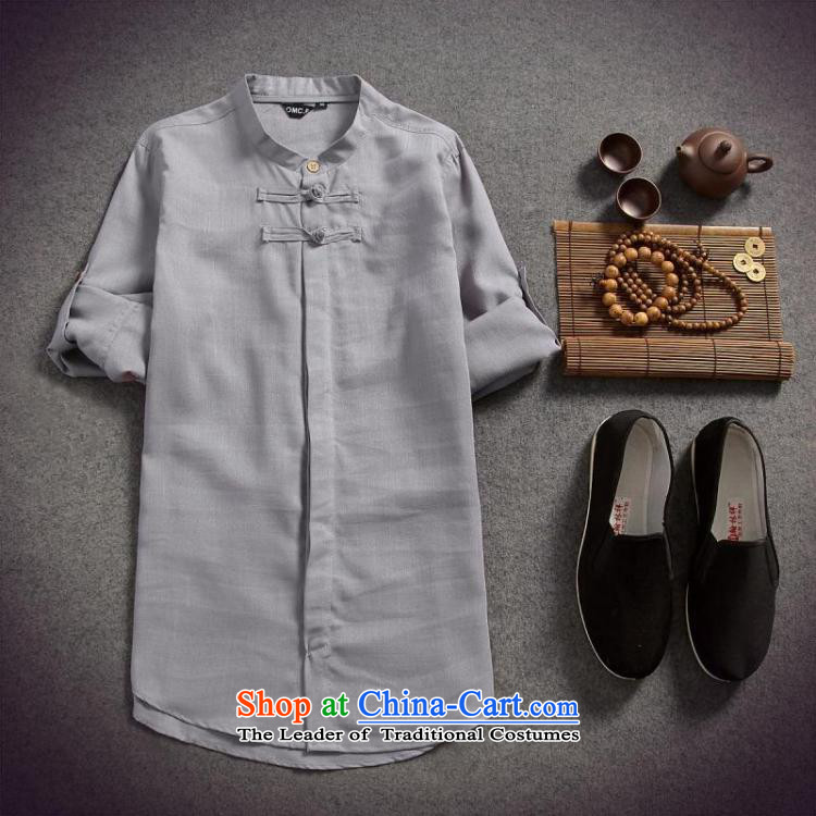 Happy Times the spring and summer of 2015, replacing replacing Men's Shirt cotton linen flax male disc allotted seven points sleeved shirt shirt original China wind Sau San, Navy XXL picture, prices, brand platters! The elections are supplied in the national character of distribution, so action, buy now enjoy more preferential! As soon as possible.