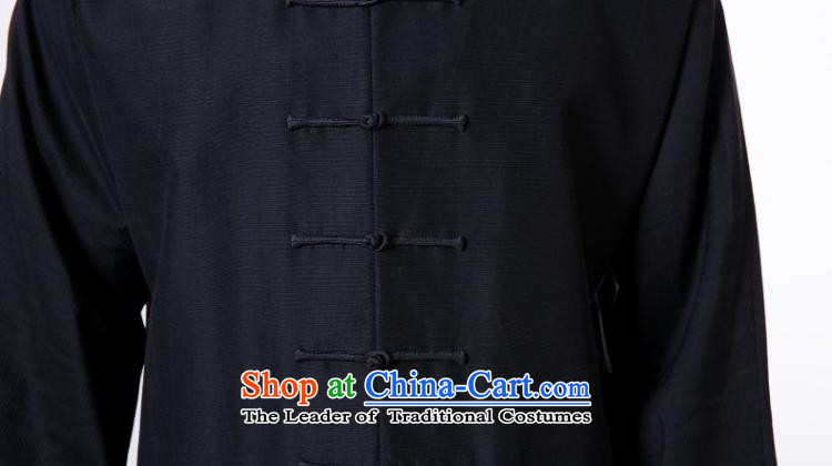 To send the new pre-sale of Tang Dynasty during the spring and autumn male silk jackets retro China wind even traditional/tray clip black stripes silk garment 2XL  new pre-sale three days to send out a picture, prices, brand platters! The elections are supplied in the national character of distribution, so action, buy now enjoy more preferential! As soon as possible.
