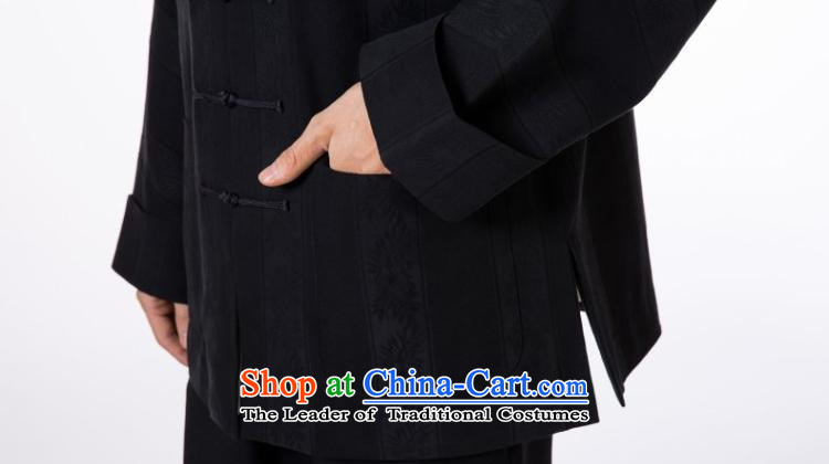 The dispatch of Tang Dynasty men during the spring and autumn jacket silk linen china wind traditional cuff tray snap-collar new pre-sale black bars jacquard garment L   new pre-sale three days to send out a picture, prices, brand platters! The elections are supplied in the national character of distribution, so action, buy now enjoy more preferential! As soon as possible.