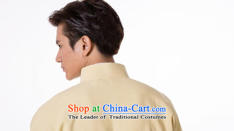 The dispatch of the fall of the Tang Dynasty Chinese silk linen long-sleeved shirt retro China wind up manually new pre-sale yellow vertical streaks Population Commission then Yi  New 3XL pre-sale three days to send out a picture, prices, brand platters! The elections are supplied in the national character of distribution, so action, buy now enjoy more preferential! As soon as possible.