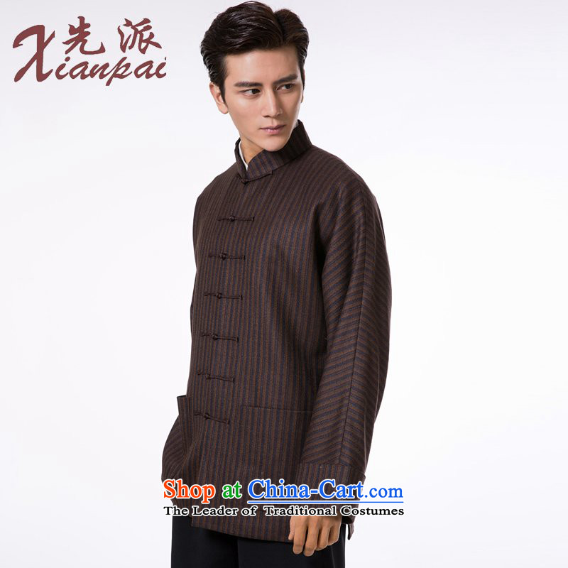 The dispatch of pre-sale Tang Dynasty Men long-sleeved jacket wool Stylish spring and autumn China wind even traditional shoulder mock coffee-colored bars wool garment M   new pre-sale of three days, to send outgoing xianpai () , , , shopping on the Inter