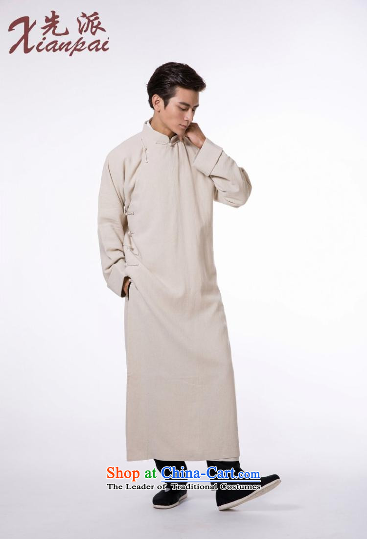 The dispatch of autumn and winter Tang dynasty male linen gowns robe Chinese Teahouse tray clip Cheongsams China wind new pre-sale commission natural robe 2XL   new pre-sale three days to send out a picture, prices, brand platters! The elections are supplied in the national character of distribution, so action, buy now enjoy more preferential! As soon as possible.