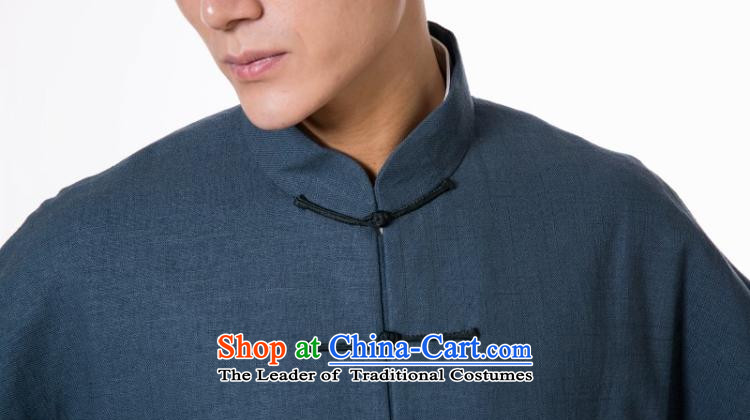To send the new pre-sale of Tang Dynasty during the spring and autumn men l-thread the new Chinese linen coat traditional cuff Light Blue Linen even garment XL  new pre-sale three days to send out a picture, prices, brand platters! The elections are supplied in the national character of distribution, so action, buy now enjoy more preferential! As soon as possible.