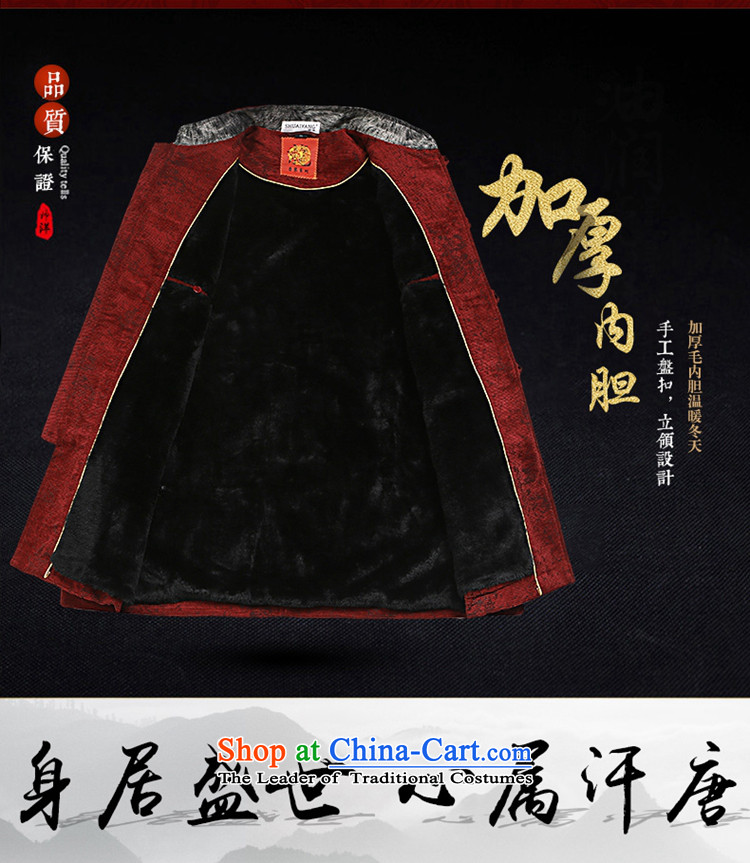 Shuai 2015 men ocean cotton jacket in Tang Dynasty older winter clothing Chinese robe manually drive Chinese Wind cotton coat wine red 180 pictures, prices, brand platters! The elections are supplied in the national character of distribution, so action, buy now enjoy more preferential! As soon as possible.