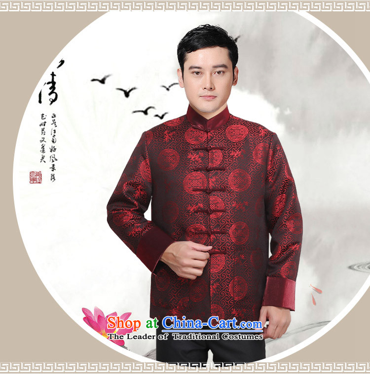 - Wolf JIEYA-WOLF, New Tang Dynasty Men's Winter Spring and Autumn Chinese tunic and stylish lounge national men's clothing tai chi, deep red 190/XXXL picture, prices, brand platters! The elections are supplied in the national character of distribution, so action, buy now enjoy more preferential! As soon as possible.
