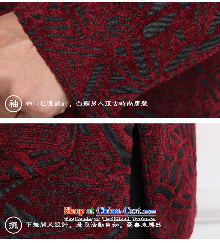 - Wolf JIEYA-WOLF, New Tang Dynasty Men's Winter Spring and Autumn Chinese tunic and stylish lounge national men's clothing tai chi, deep red 170/M picture, prices, brand platters! The elections are supplied in the national character of distribution, so action, buy now enjoy more preferential! As soon as possible.
