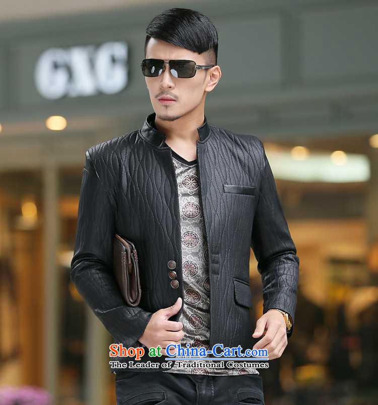 Card will fall and winter 2015 sub-new stylish high-end xl business Sau San Men's Mock-Neck leather garments Chinese tunic suit coats XXXL map color pictures, prices, brand platters! The elections are supplied in the national character of distribution, so action, buy now enjoy more preferential! As soon as possible.