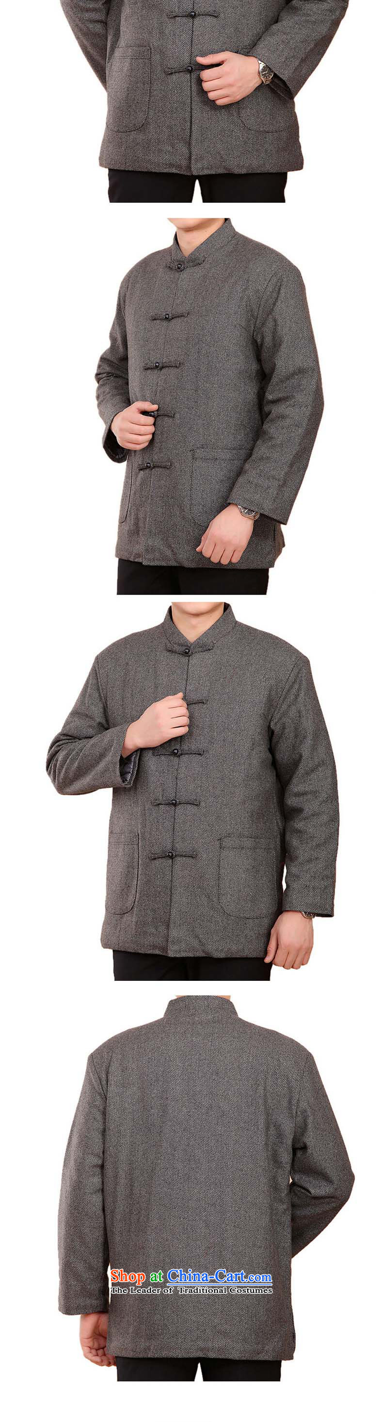 Thre line autumn and winter and genuine men l leisure ãþòâ Chinese collar manually disc clip cotton linen in Tang Dynasty older solid color collar robe F2046 L/175 Light Gray Photo, prices, brand platters! The elections are supplied in the national character of distribution, so action, buy now enjoy more preferential! As soon as possible.