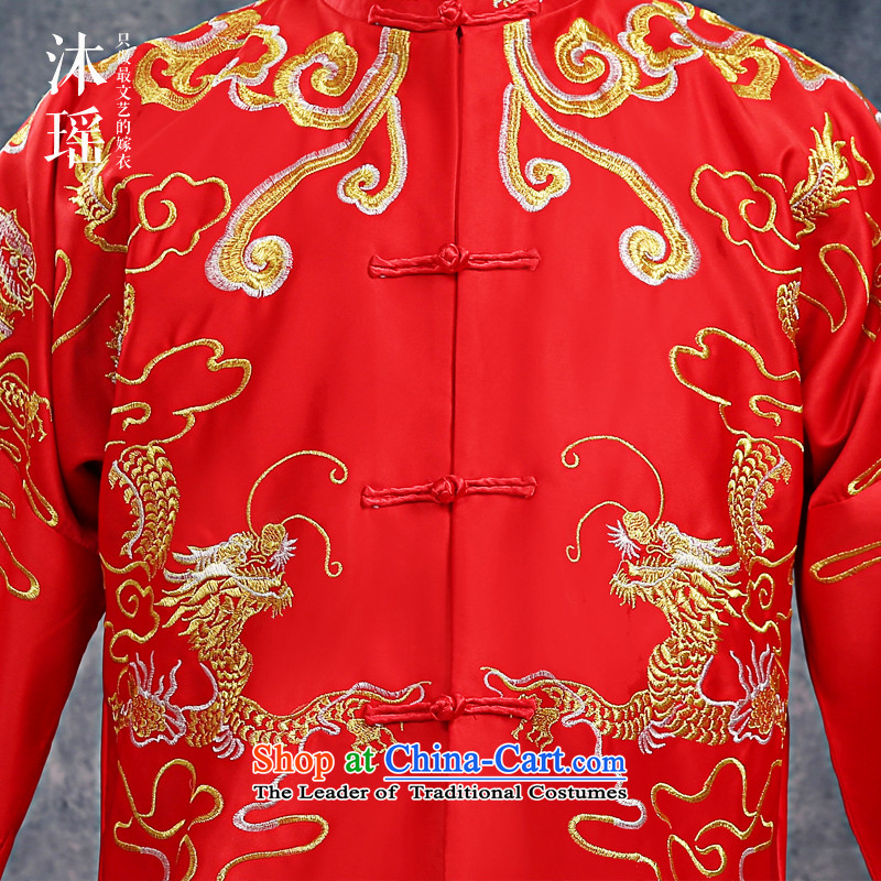 Huang Xiao Ming baby, marriage Soo-wo service Tang Dynasty Chinese ancient ceremonial dress Tang red men large 2 piece robe dark red S-chest 114 mu-yiu shopping on the Internet has been pressed.