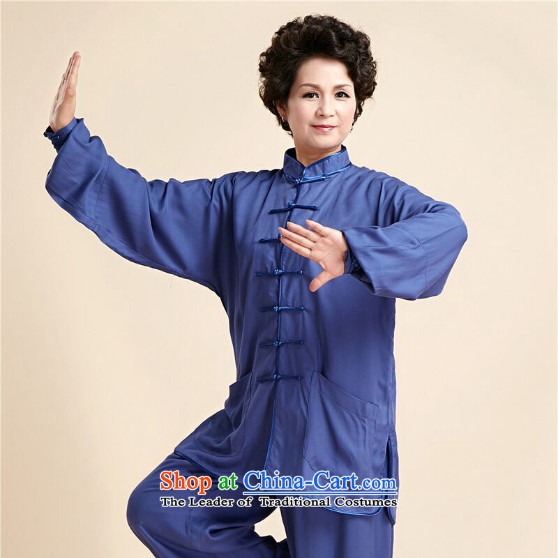 158 Jing new taxi service men and women fall Tai Chi Kit older taijiquan costumes and exercise clothing - 14 men XXL, Blue 158 jing shopping on the Internet has been pressed.