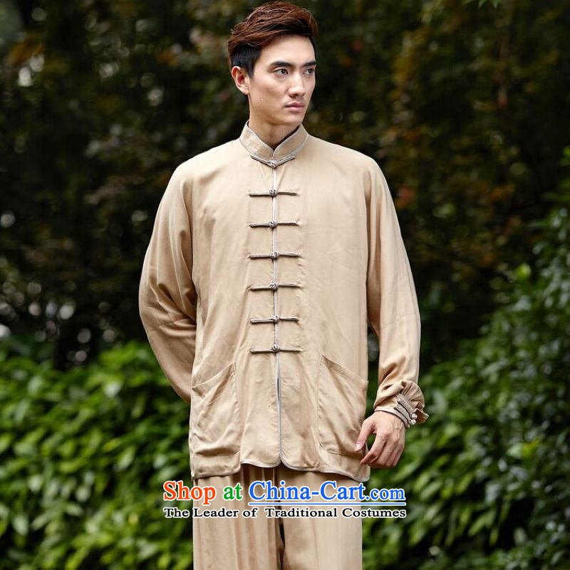 158 Jing new taxi service men and women fall Tai Chi Kit older taijiquan costumes and exercise clothing - 1 men XXL, beige 158 jing shopping on the Internet has been pressed.