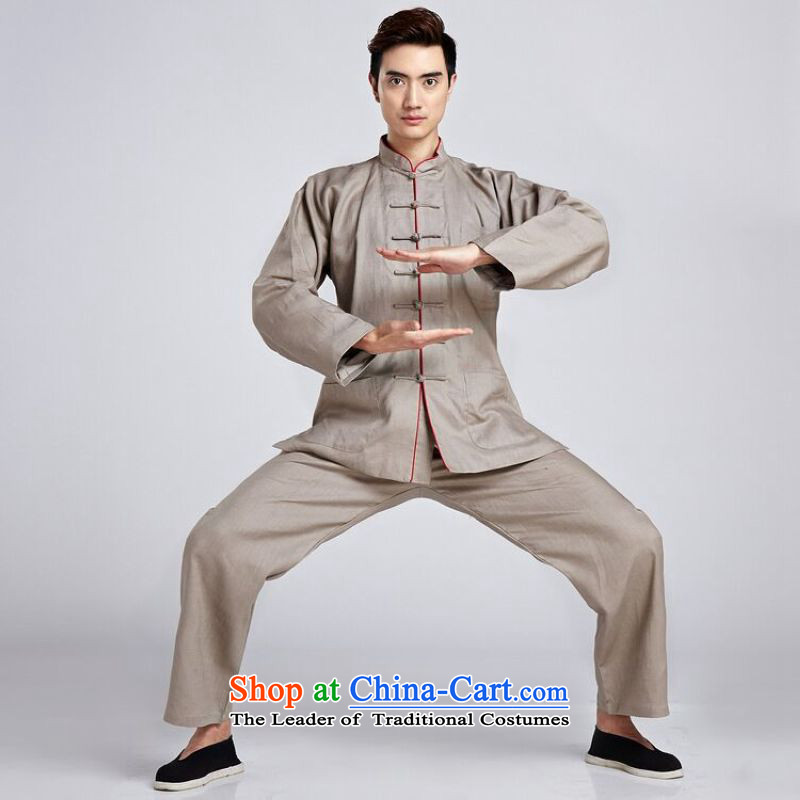 158 Jing Tai Chi service men Kit Chinese tunic new collar ethnic Han-tang - 2) Navy , L 158 jing shopping on the Internet has been pressed.