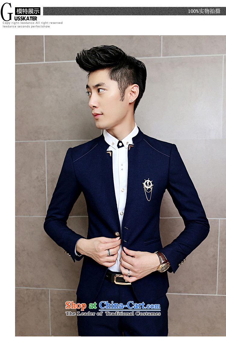 Eslite autumn and winter 2015 New China collar leisure single piece suit X05 dark blue L picture, prices, brand platters! The elections are supplied in the national character of distribution, so action, buy now enjoy more preferential! As soon as possible.