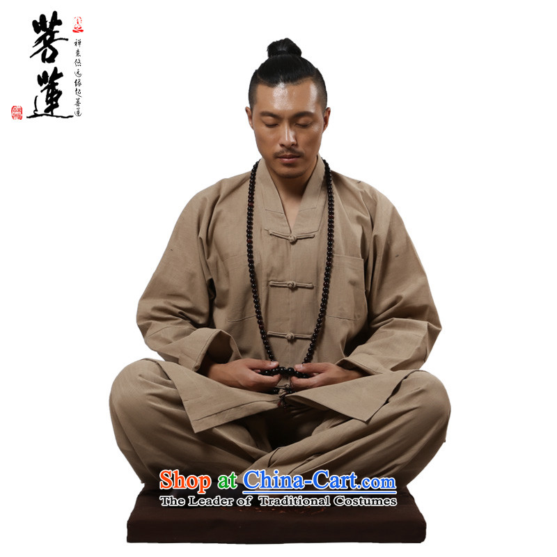 On Lin Zen men cotton linen flax, autumn and winter meditation renunciates tray clip ball-Service service kit meditation-?XL