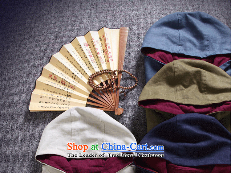 Mrs Rafael Hui Carter jacket male China wind cotton linen men Tang tray clip hoodie retro national wind jacket and pale beige linen L picture, prices, brand platters! The elections are supplied in the national character of distribution, so action, buy now enjoy more preferential! As soon as possible.