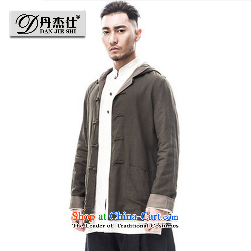 Mrs Rafael Hui Carter jacket male China wind cotton linen men Tang tray clip hoodie retro national wind jacket and pale beige flax , L, Mrs Rafael Hui Jimmy Carter (GUSSKATER) , , , shopping on the Internet