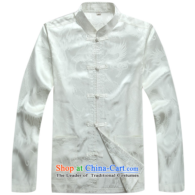 China wind men Tang dynasty male long-sleeved sweater Chinese Han-ball-white T-shirt , L, Beijing services covered by Ho (JOE HOHAM) , , , shopping on the Internet