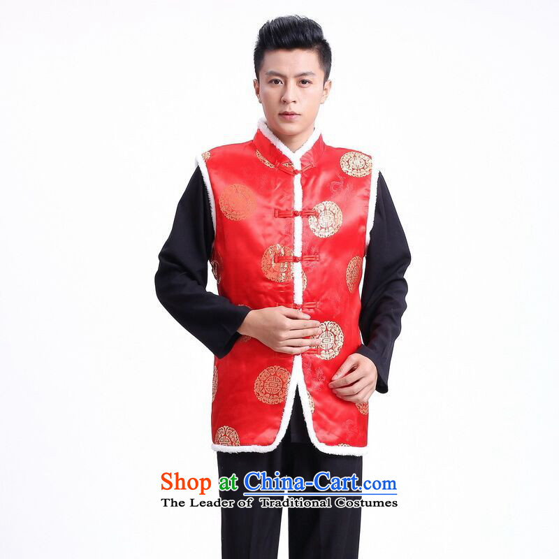 158 Jing autumn and winter men of the Tang Dynasty Fleece Vest folder, a vest supermarket hotel restaurant - 5) will suit XL, 158 jing shopping on the Internet has been pressed.