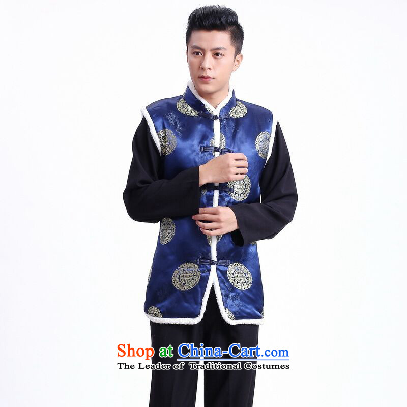 158 Jing autumn and winter men of the Tang Dynasty Fleece Vest folder, a vest supermarket hotel restaurant - 5) will suit XL, 158 jing shopping on the Internet has been pressed.