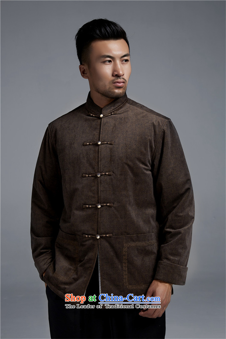 Phaedo Grid Name FZOG/ ethnic costumes China wind men's jackets autumn and winter in warm and comfortable old age long-sleeved brown Tang dynasty XL Photo, prices, brand platters! The elections are supplied in the national character of distribution, so action, buy now enjoy more preferential! As soon as possible.