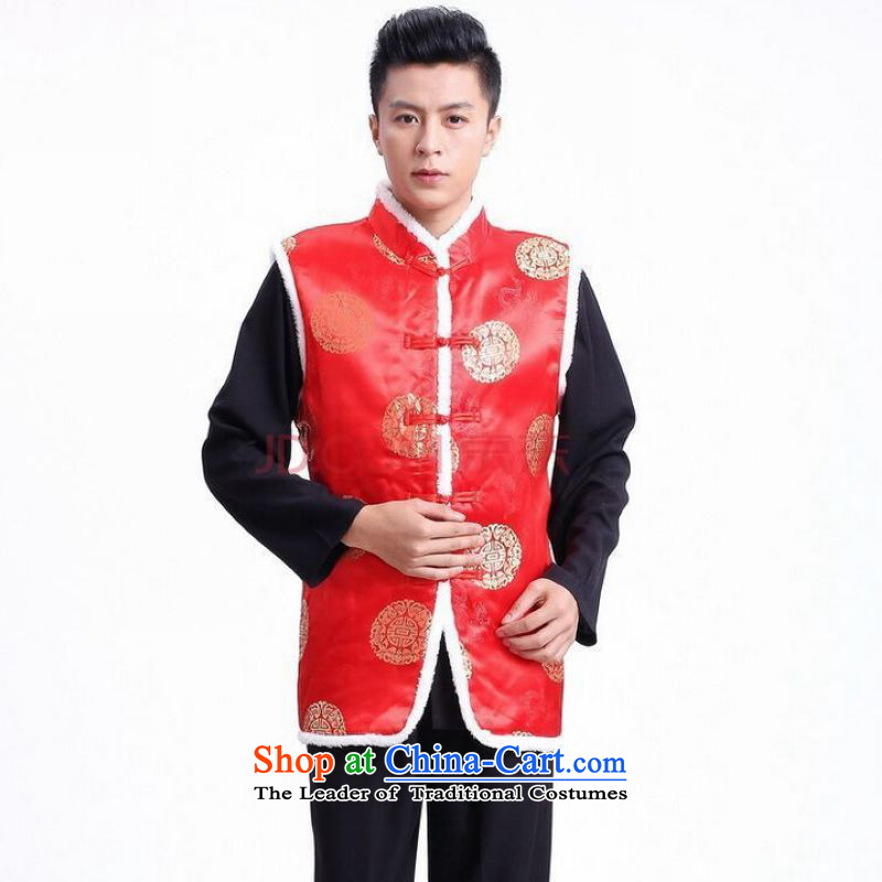 Ms Au King Mansion to autumn and winter men of the Tang Dynasty Fleece Vest folder, a vest supermarket hotel restaurant - 5) will suit M to Jing Ge , , , shopping on the Internet