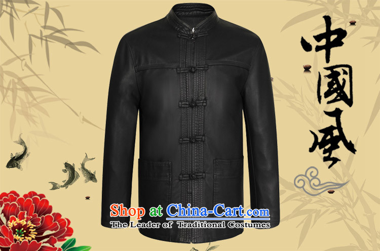 Hiv to economy in autumn and winter 2015 population of older men in Tang Dynasty long version of Korea Neck Jacket Leather Black 175 pictures, prices, brand platters! The elections are supplied in the national character of distribution, so action, buy now enjoy more preferential! As soon as possible.