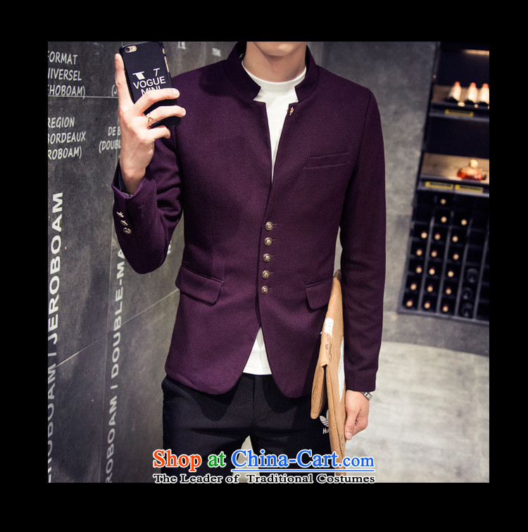 Dan Jie Shi Men's Single row number of detained men jacket Chinese tunic pure color wine red jacket leisure Sau San 50 pictures, prices, brand platters! The elections are supplied in the national character of distribution, so action, buy now enjoy more preferential! As soon as possible.