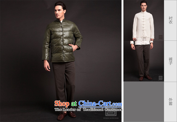 Seventy-tang Chinese high-end down jacket and trendy short of Tang Dynasty upscale downcoat men detained collar feather-jacket for winter 284 Army green L picture, prices, brand platters! The elections are supplied in the national character of distribution, so action, buy now enjoy more preferential! As soon as possible.