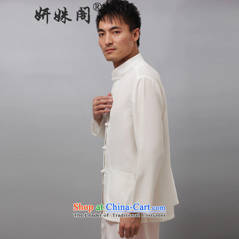 This autumn and The Ascott Yeon boxed loose leisure movement national costume Tang Dynasty Package services practice tai chi jogging clothing - Flat long-sleeved white long-sleeved 3XL, Kit Charlene Choi this court shopping on the Internet has been presse