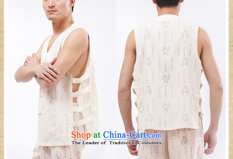 Charlene Choi this cabinet reshuffle is older men Tang dynasty summer v-neck disc detained men's sleeveless jacket, a relaxd fit t-shirts- field in shoulder, a white short-sleeved T-shirt 2XL Photo, prices, brand platters! The elections are supplied in the national character of distribution, so action, buy now enjoy more preferential! As soon as possible.