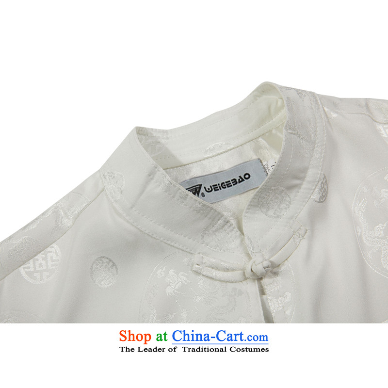 Spring 2015 new products from Vigers Po China wind long-sleeved Tang dynasty silk shirt T-shirts men stylish shirt White XL, Tang service federal core Chai Lang , , , shopping on the Internet