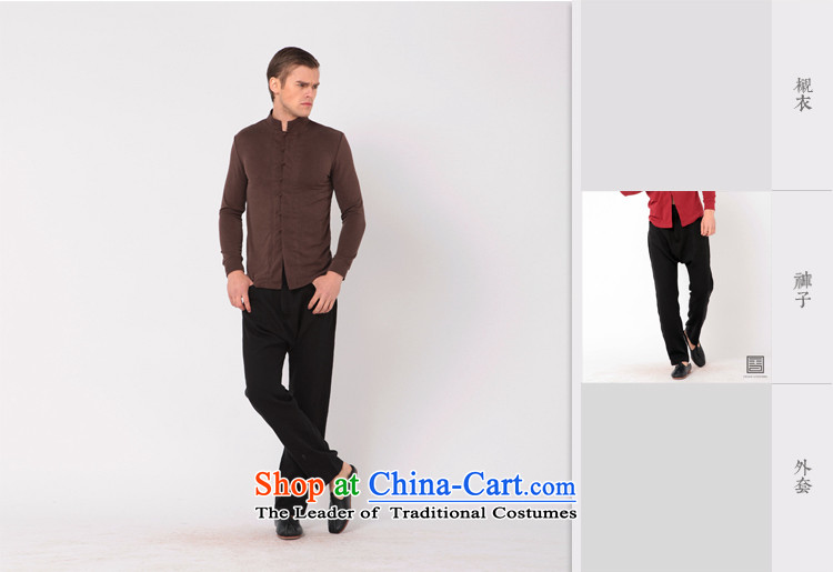 Seventy leisure or business Chinese Improvement Tang Tang dynasty male l stylish ethnic costumes China wind Sau San shirt compassionate stylish original cardigan 323 Brown XL Photo, prices, brand platters! The elections are supplied in the national character of distribution, so action, buy now enjoy more preferential! As soon as possible.