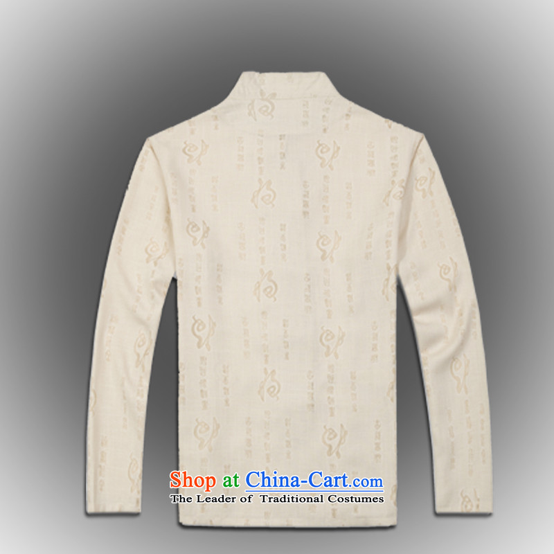 Whig Po Spring 2015 new products China wind long-sleeved shirt men Tang dynasty T-shirt Kit Tang services cotton linen B-0114a shirt, beige L(50), federal core Chai Lang , , , shopping on the Internet