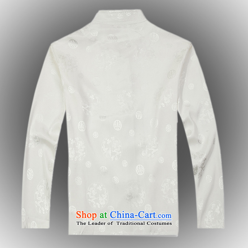 Spring 2015 new products from Vigers Po China wind long-sleeved shirt men Tang dynasty T-shirt kit shirt B-0111a Tang services silk white XL(52), federal core Chai Lang , , , shopping on the Internet