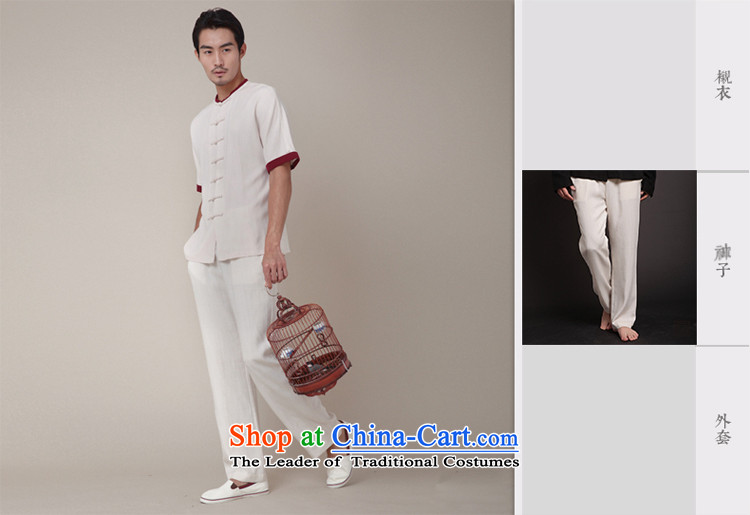Seventy-tang China wind male short-sleeved Upgrade Version Chinese Cardigan days silk improved leisure Tang dynasty round-neck collar short shirt national summer 364 white S picture, prices, brand platters! The elections are supplied in the national character of distribution, so action, buy now enjoy more preferential! As soon as possible.