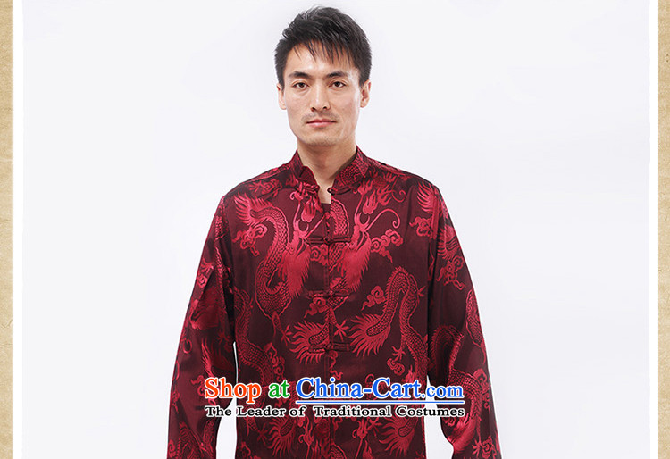 Charlene Choi this Autumn Pavilion elderly men with ethnic Tang dynasty father exercise clothing leisure Mock-neck jogging suit - Large Dragon 3XL black long-sleeved top picture, prices, brand platters! The elections are supplied in the national character of distribution, so action, buy now enjoy more preferential! As soon as possible.